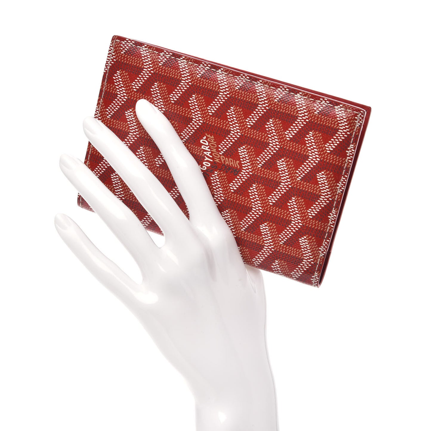 Goyardine Passport Wallet Red