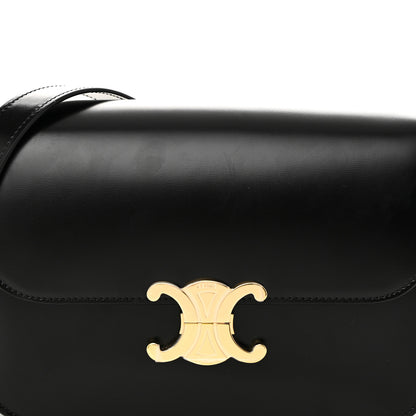 Celine Shiny Calfskin Medium Triomphe Black 8 of 10