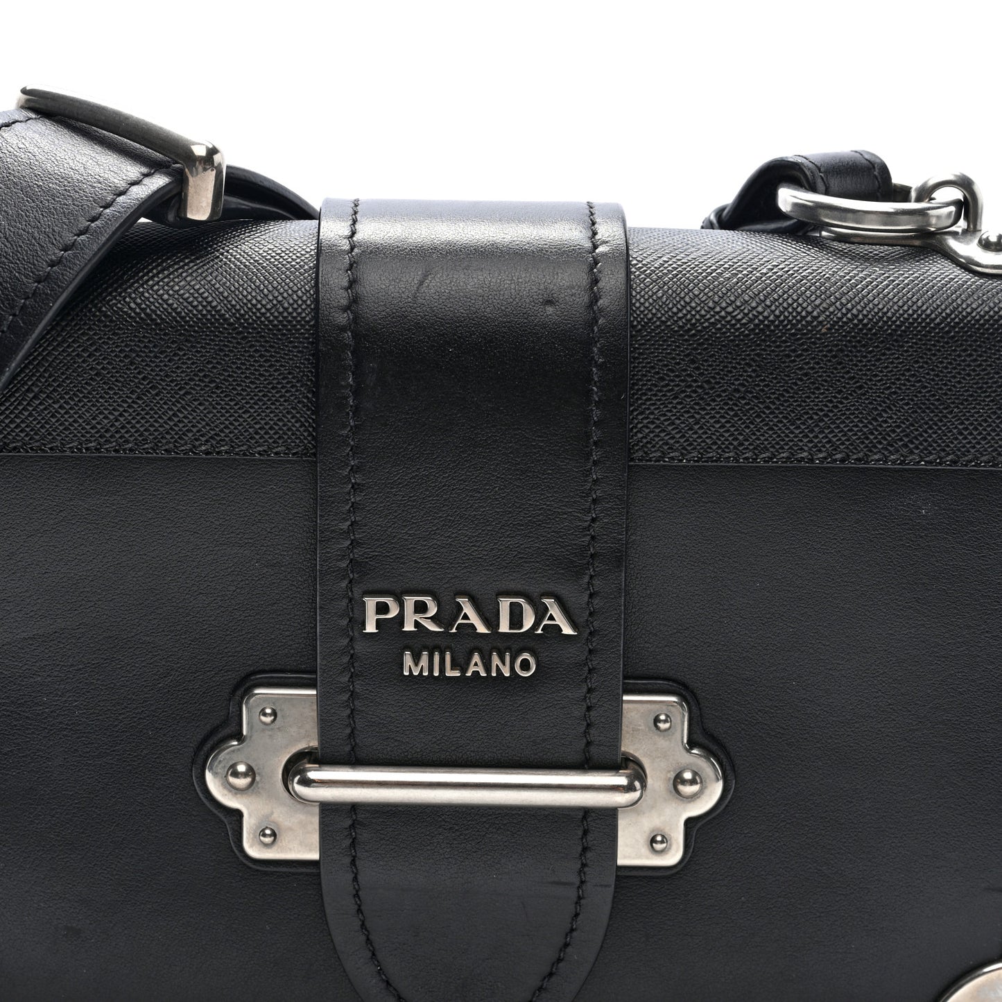 City Calf Saffiano Cahier Bag Black