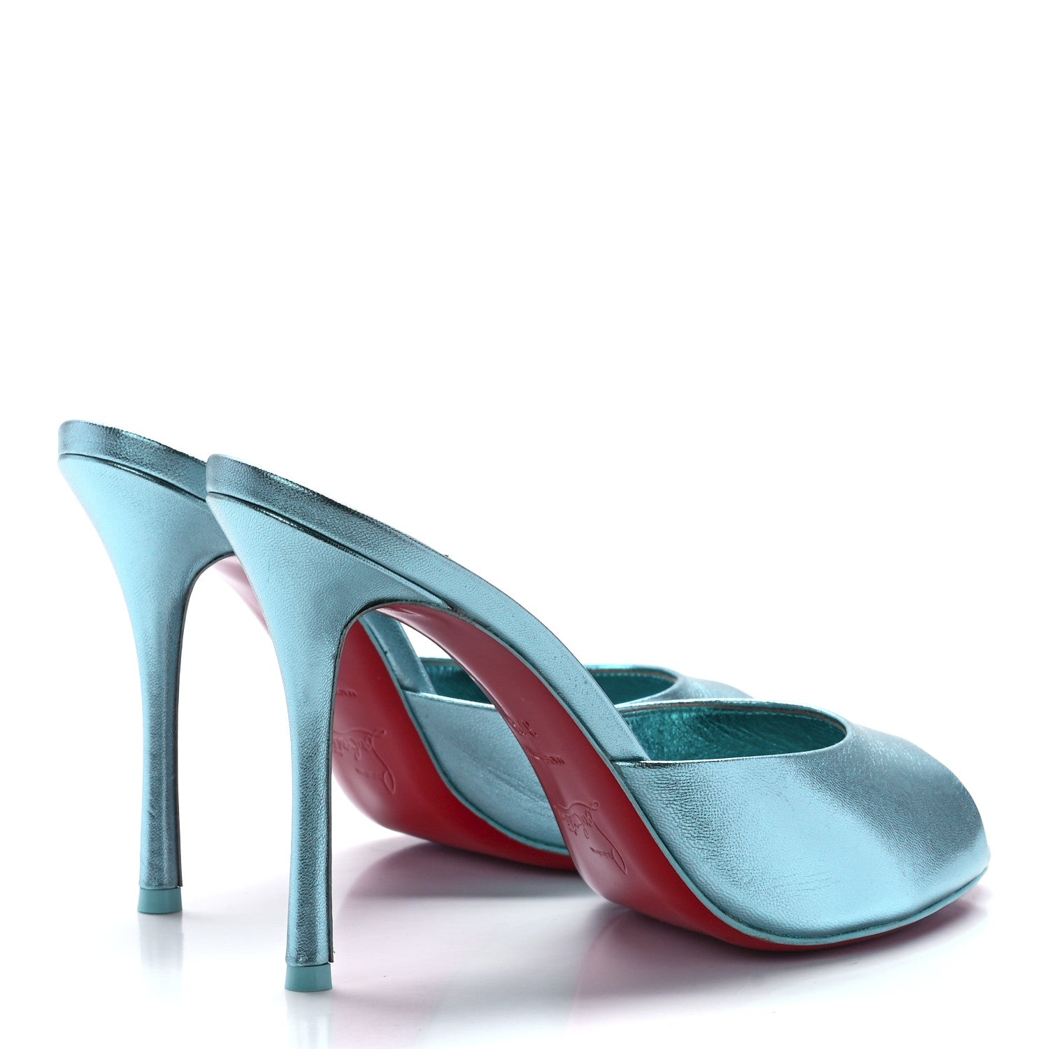Christian Louboutin Metallic Kid Laminato Me Dolly 100 Sandals 37.5 Bermuda 37.5 4 of 10