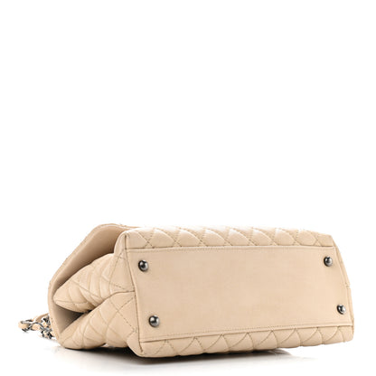Chanel Caviar Quilted Small Coco Handle Flap Light Beige 4 of 11