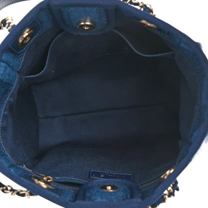 Chanel Mixed Fibers Mini Deauville Tote Navy Blue 4 of 10