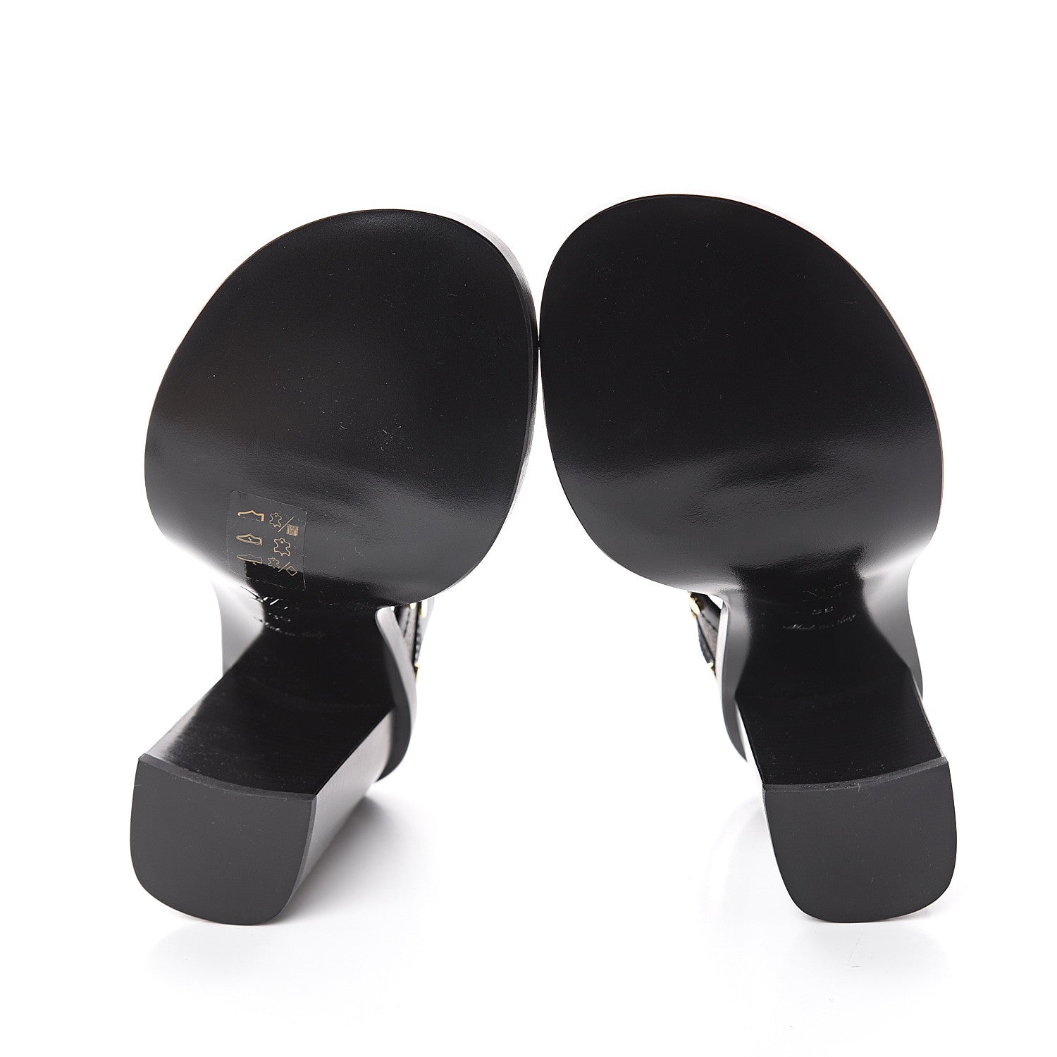 Louis Vuitton Calfskin Monogram Passenger Heeled Sandals 39 Black Rose 7 of 7