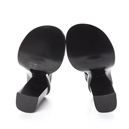 Louis Vuitton Calfskin Monogram Passenger Heeled Sandals 39 Black Rose 7 of 7