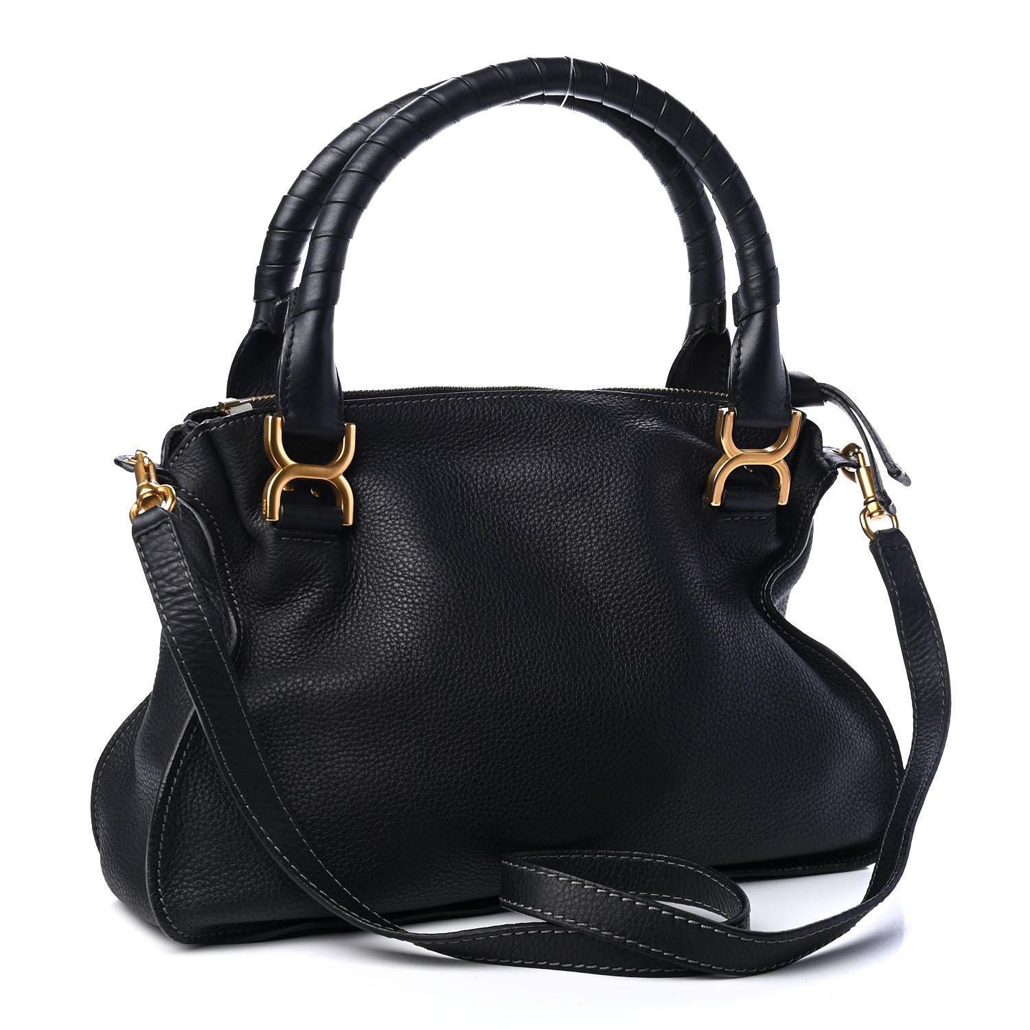 Chloe Calfskin Medium Marcie Satchel Black 3 of 9