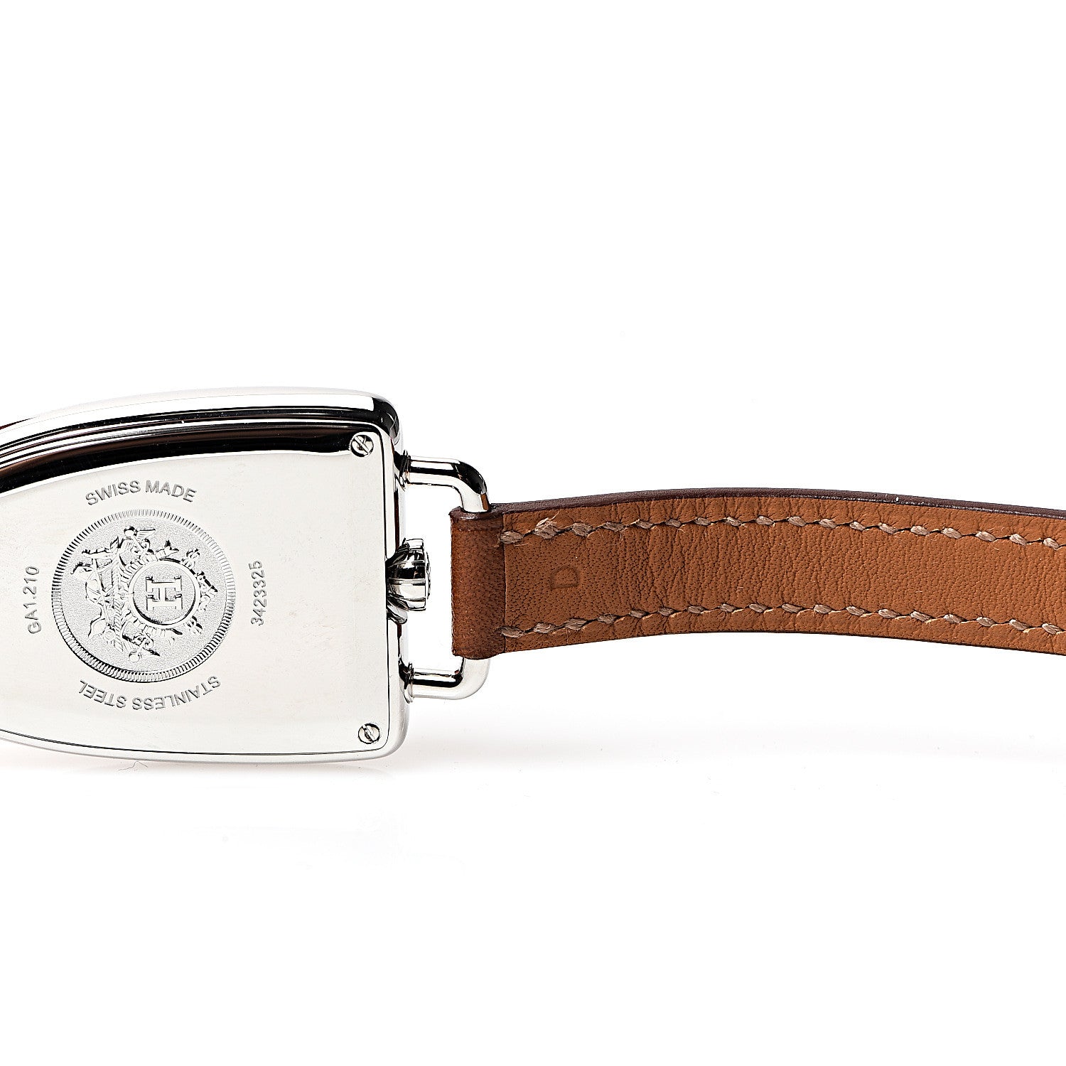 Hermes Stainless Steel Barenia 26mm Galop Quartz Watch Fauve 6 of 8
