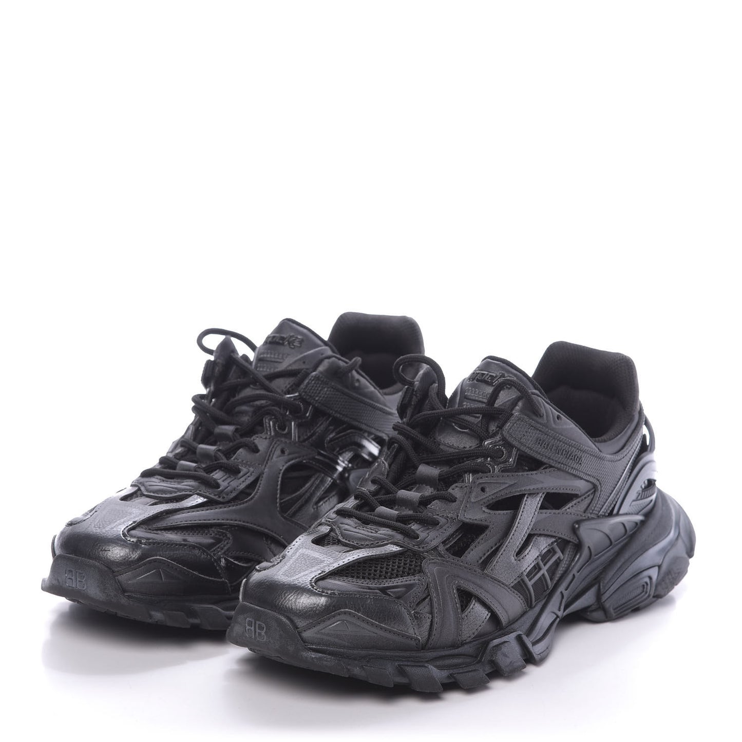 Rubber Mesh Pearlescent Mens Track.2 Open Sneakers 44 Black