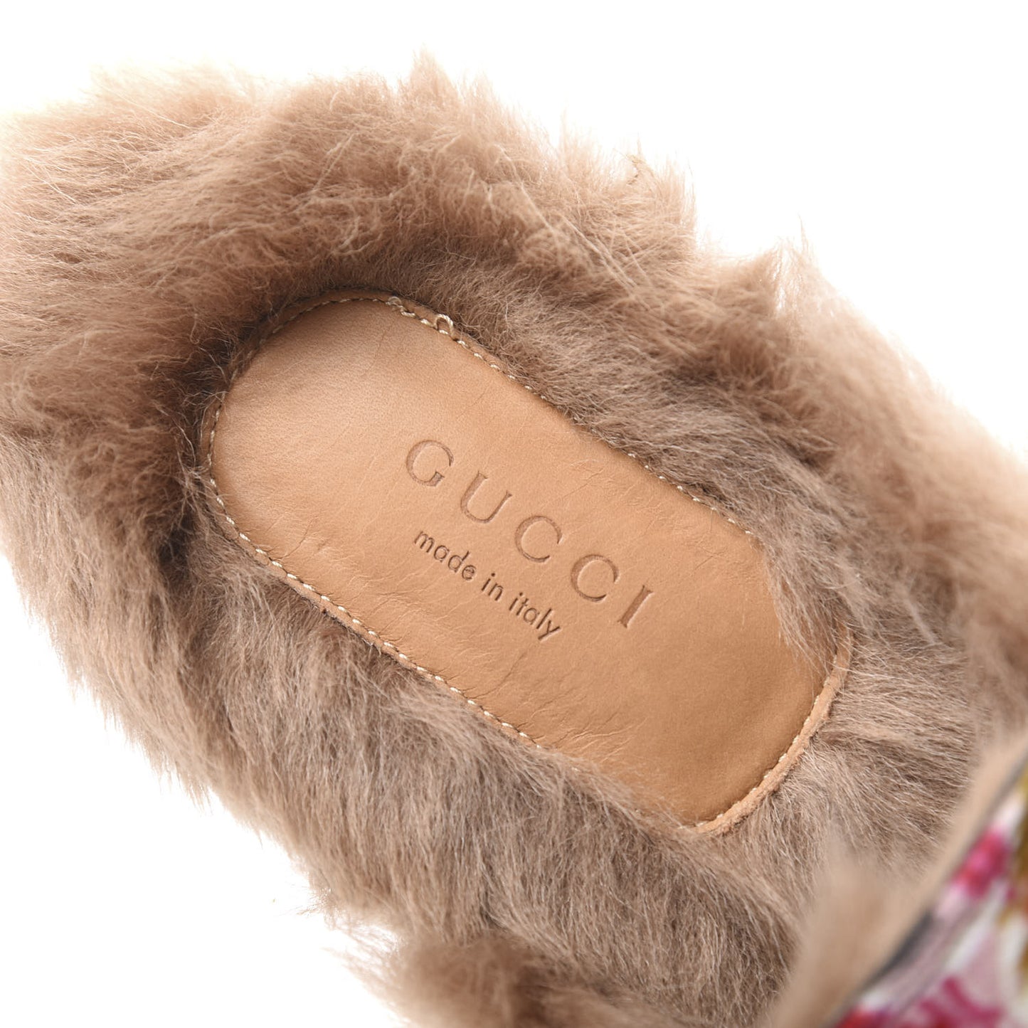 Velvet Fur Floral Womens Princetown Slippers 37 Black