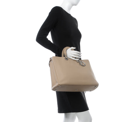 Christian Dior Smooth Calfskin Large Diorissimo Tote Beige Fuchsia 2 of 16