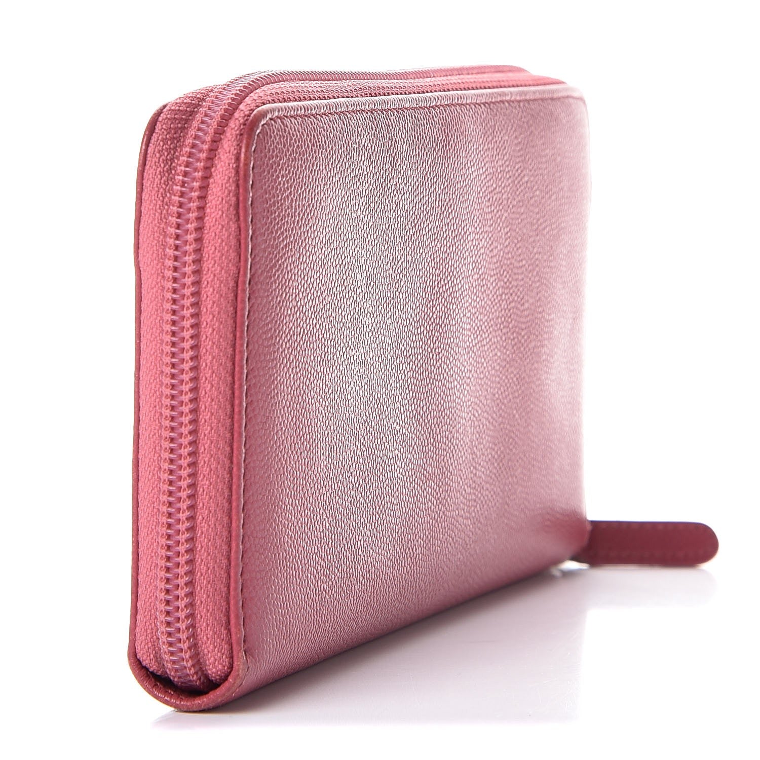 Chanel Caviar Sevruga Zip Around Wallet Pink 3 of 8