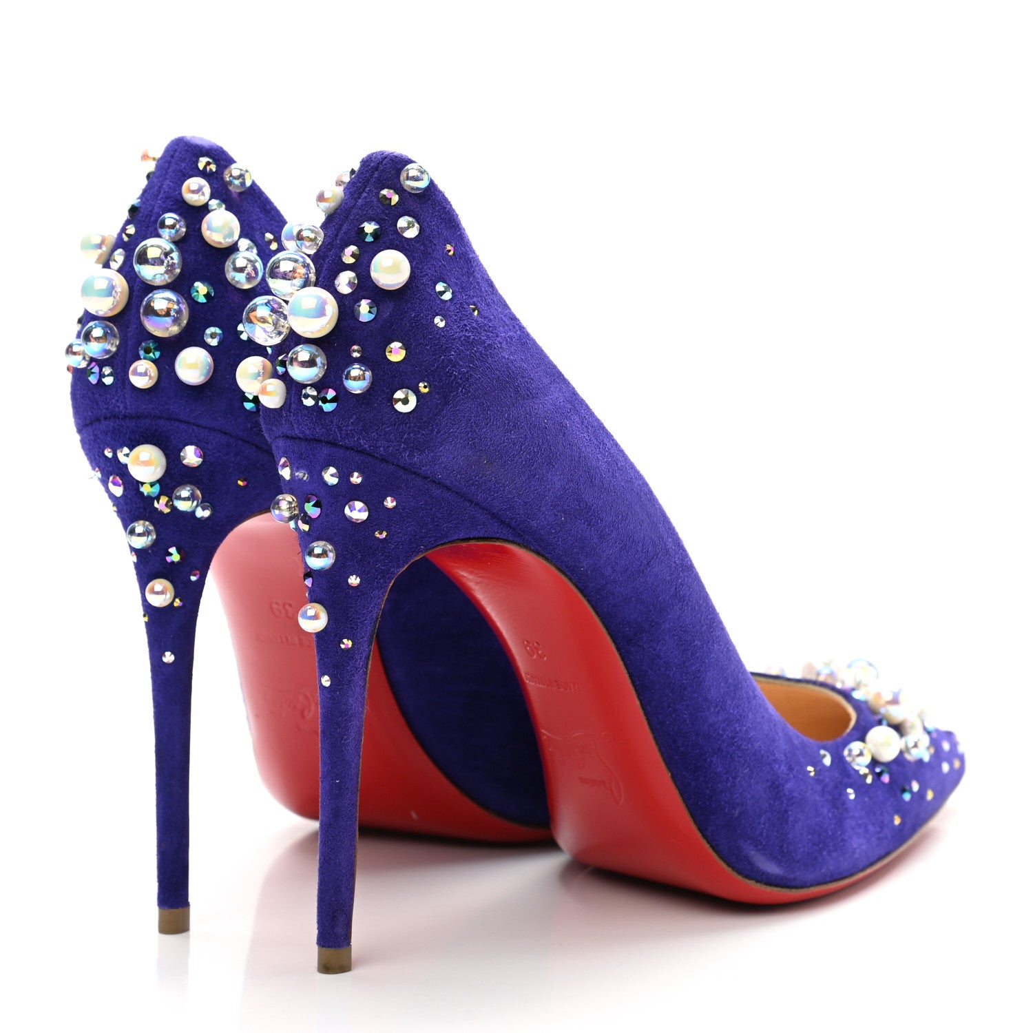 Christian Louboutin Suede Candidate 100 Pumps 39 Purple Pop 4 of 14