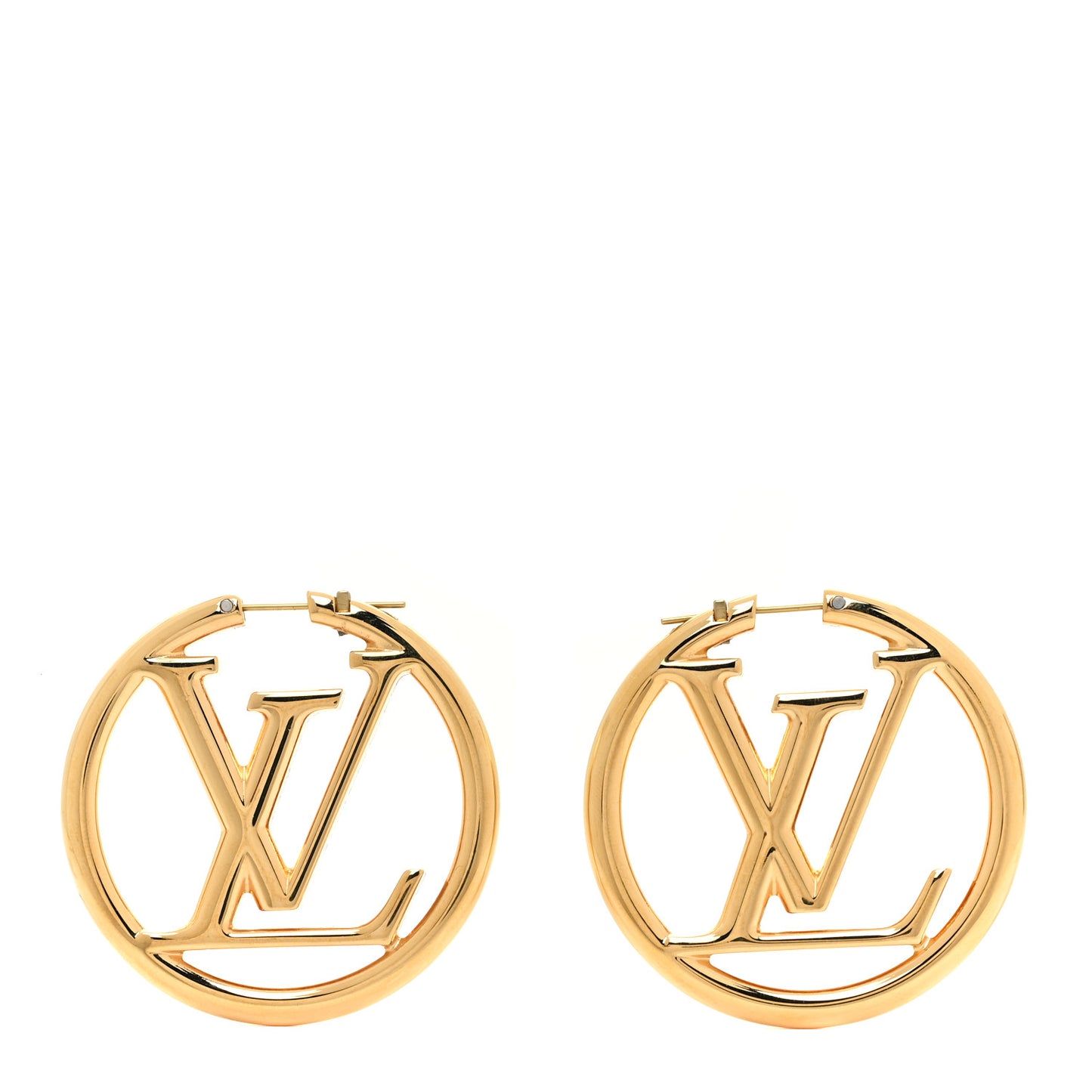 Metal Louise Hoop Earrings Gold