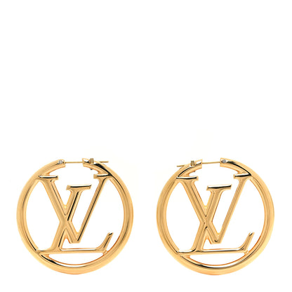 Louis Vuitton Metal Louise Hoop Earrings Gold 1 of 5