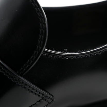 Prada Spazzolato Metal Triangle Logo 50mm Loafers 39 Black 14 of 15