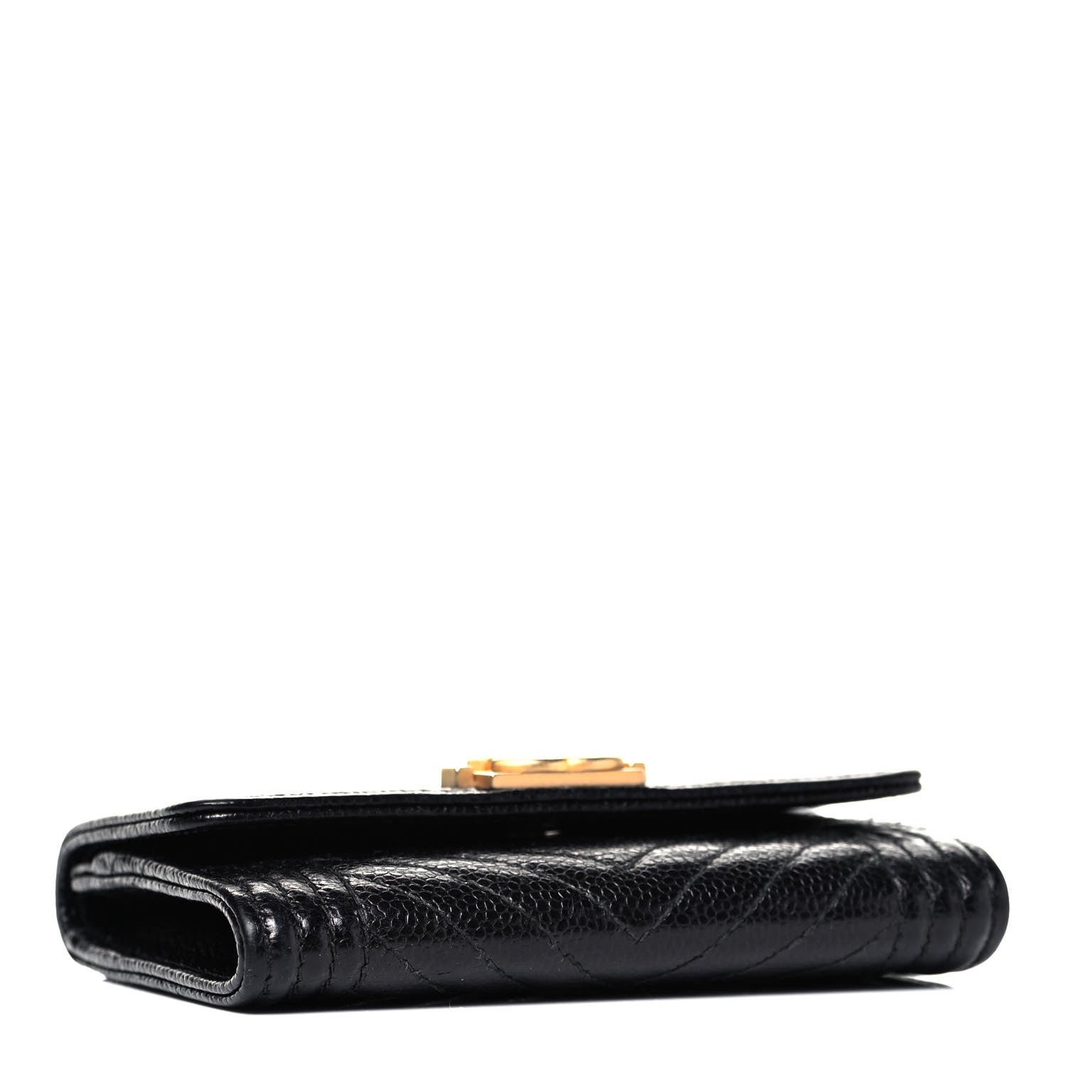 Chanel Caviar Chevron Quilted Boy Card Holder Wallet Black 4 of 7