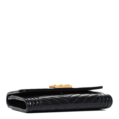 Chanel Caviar Chevron Quilted Boy Card Holder Wallet Black 4 of 7