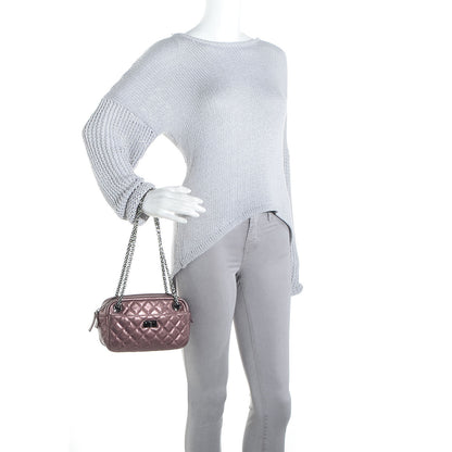 Chanel Metallic Aged Calfskin Quilted Small Reissue Camera Case Rose Fonce 2 of 8