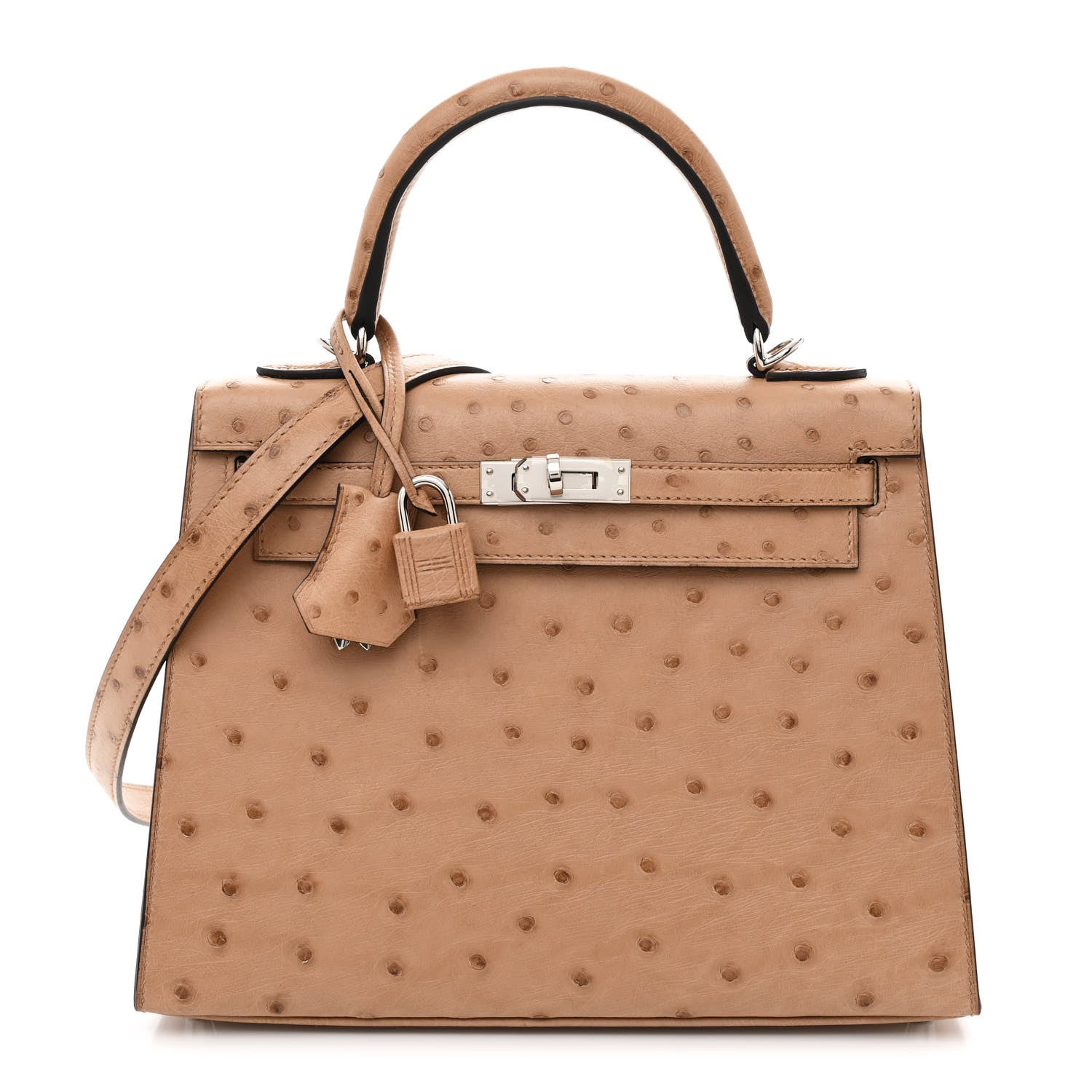 Hermes Ostrich Kelly Sellier 25 Chai 1 of 12