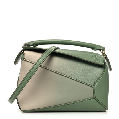 Loewe Calfskin Paula's Ibiza Degrade Mini Puzzle Bag Rosemary Light Oak 1 of 10