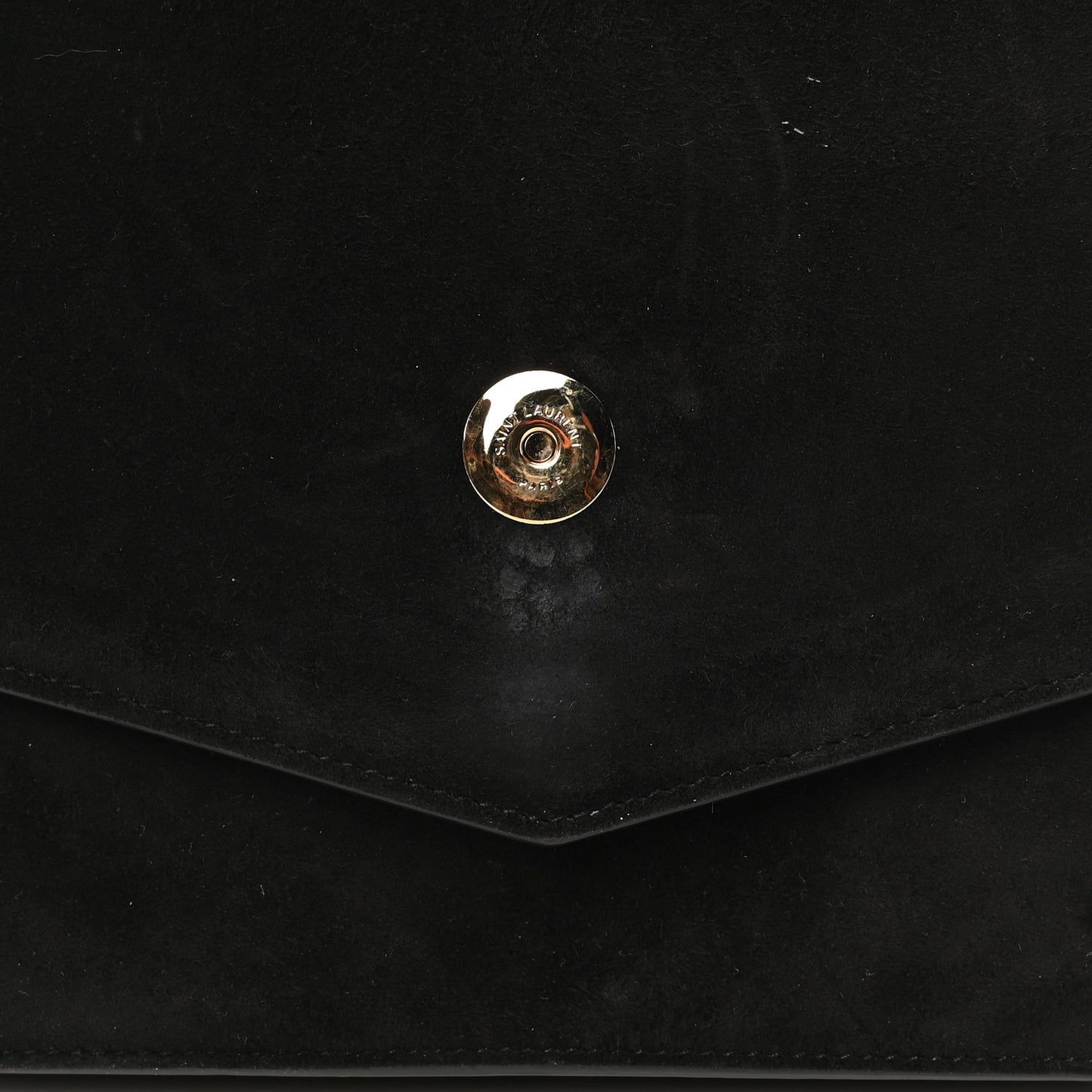 Suede Sulpice Monogram Medium Shoulder Bag Black