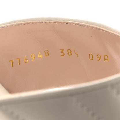 Gucci Nappa Charlotte Double G Marmont Thong Sandals 38.5 Mystic White 10 of 11