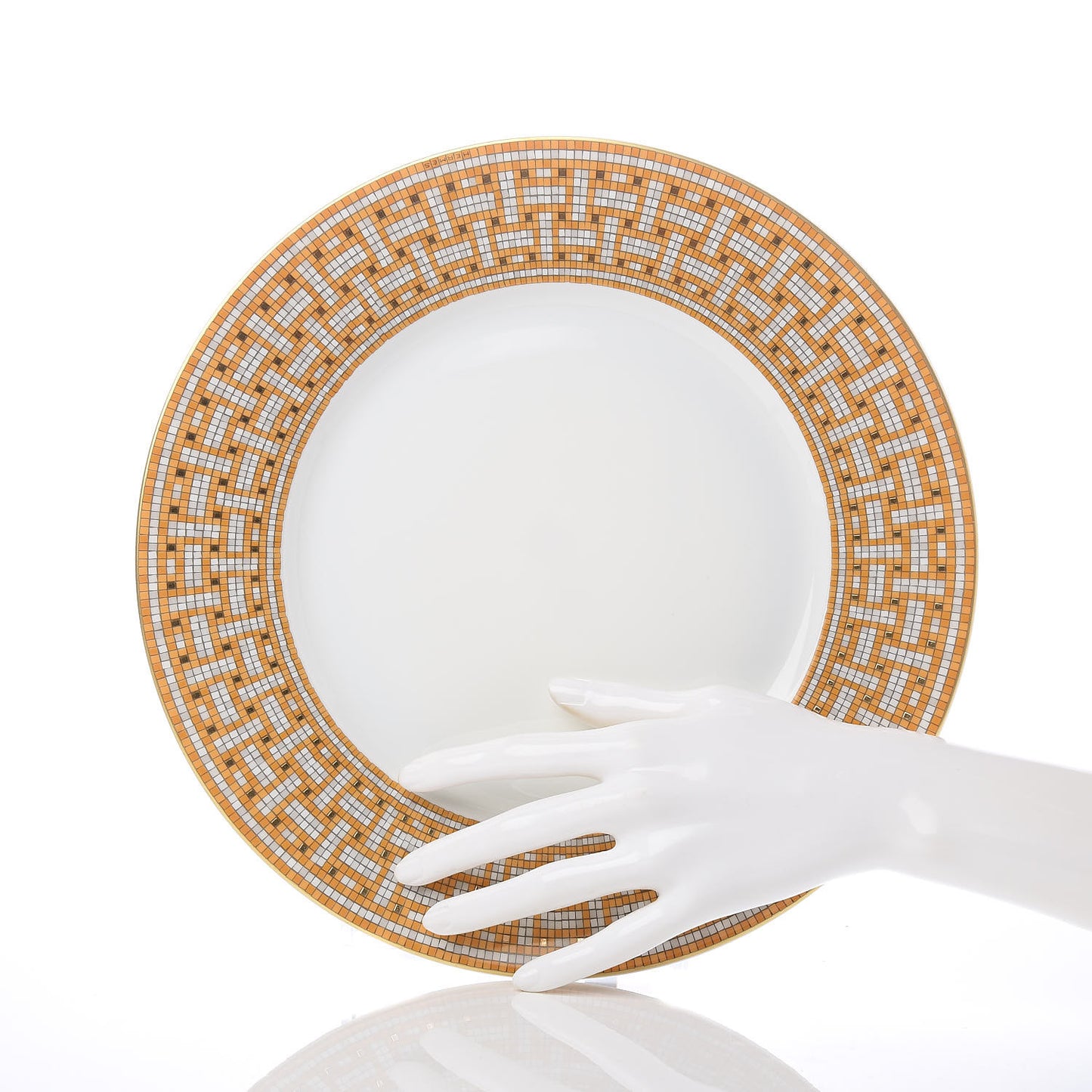 Porcelain Mosaique Au 24 Gold Dinner Plate Set of 2