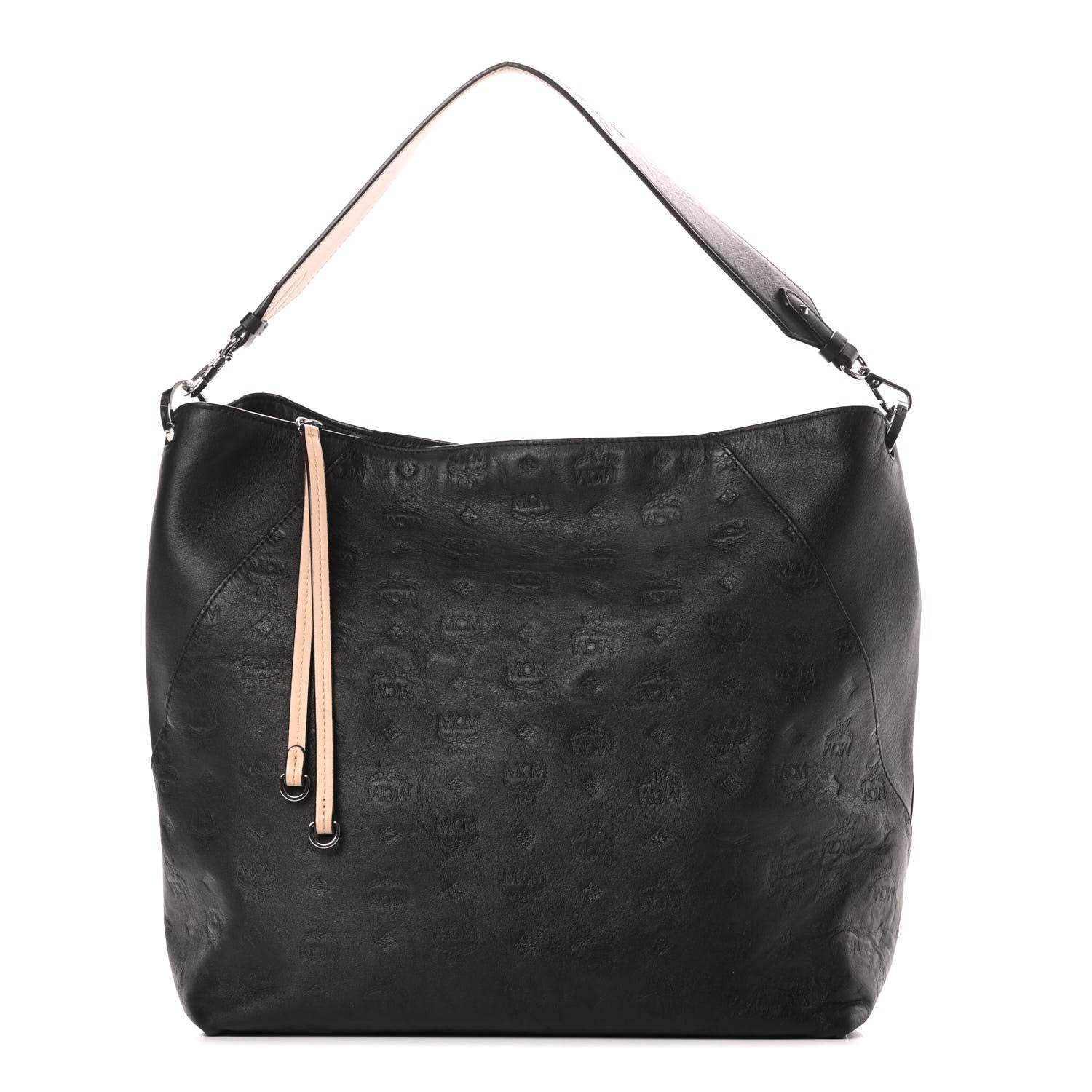 MCM Calfskin Ottomar Large Klara Hobo Black 1 of 12