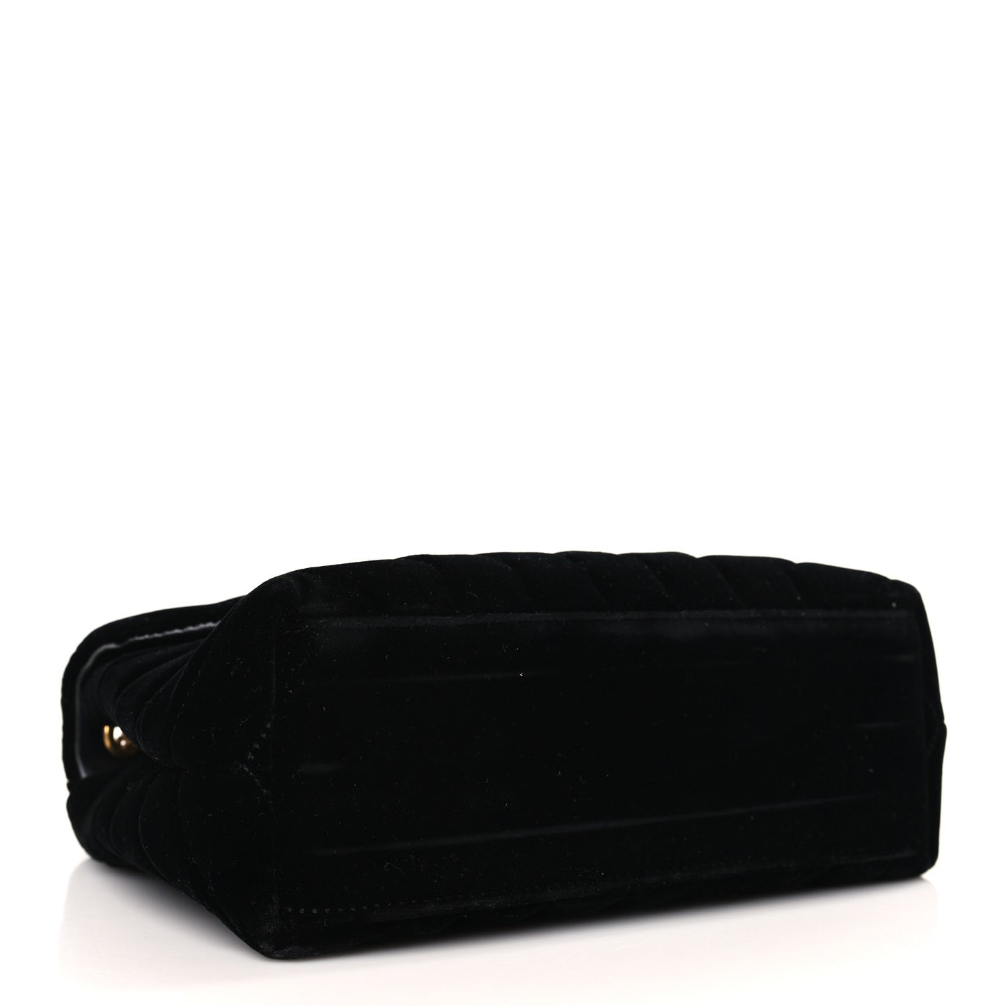 Velvet Y Quilted Monogram Small Loulou Chain Satchel Black
