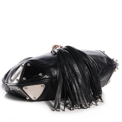 Gucci Calfskin Medium Indy Top Handle Hobo Black 4 of 7