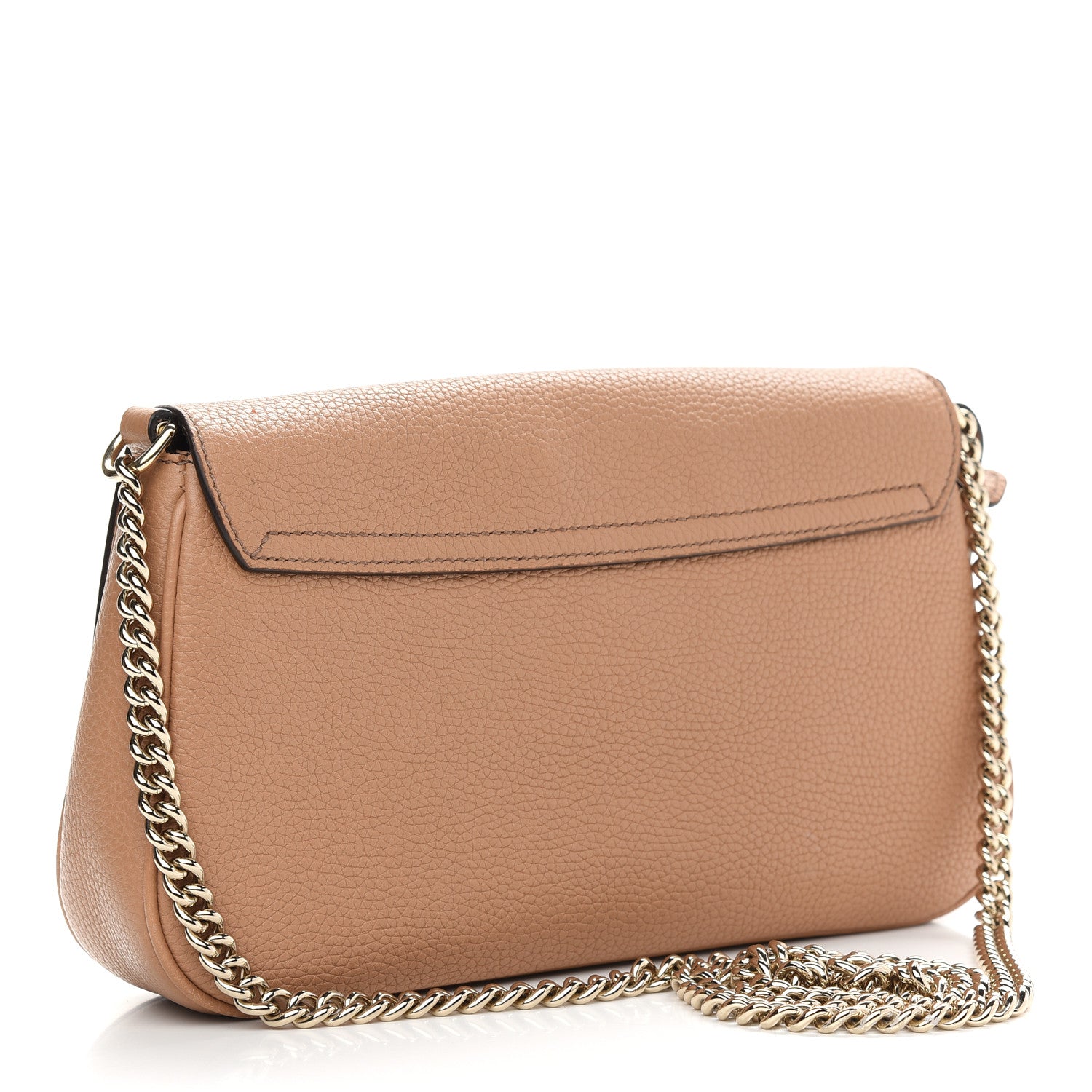 Gucci Pebbled Calfskin Medium Soho Flap Crossbody Camelia 3 of 12