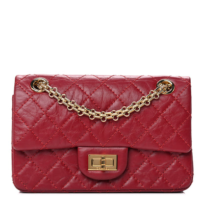 Chanel Aged Calfskin Quilted 2.55 Reissue Mini Flap Red 1 of 9