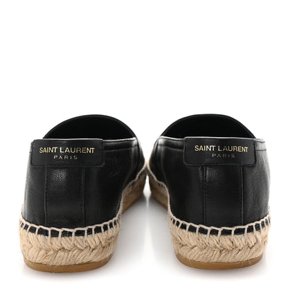 Saint Laurent Nappa Embossed Stars Espadrilles 35.5 Black 6 of 11
