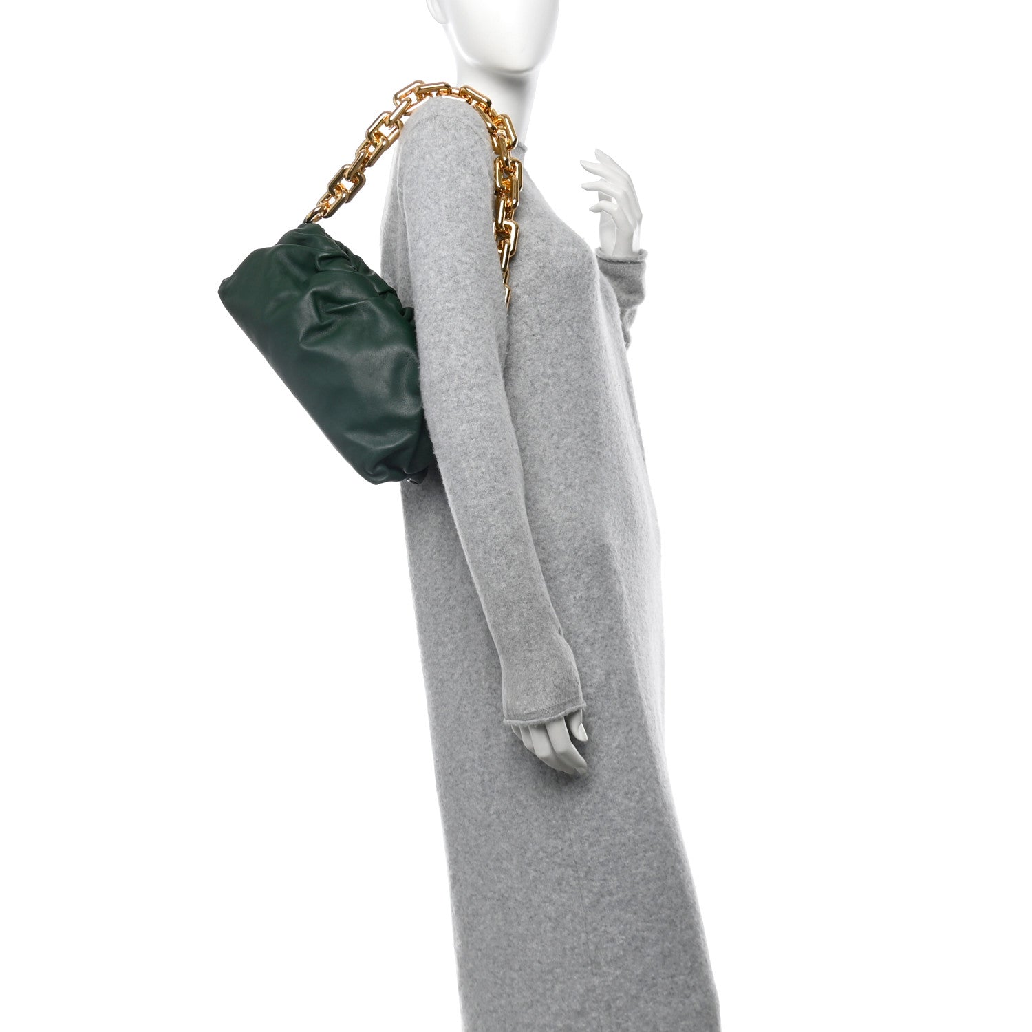 Bottega Veneta Calfskin The Pouch Chain Raintree 2 of 10
