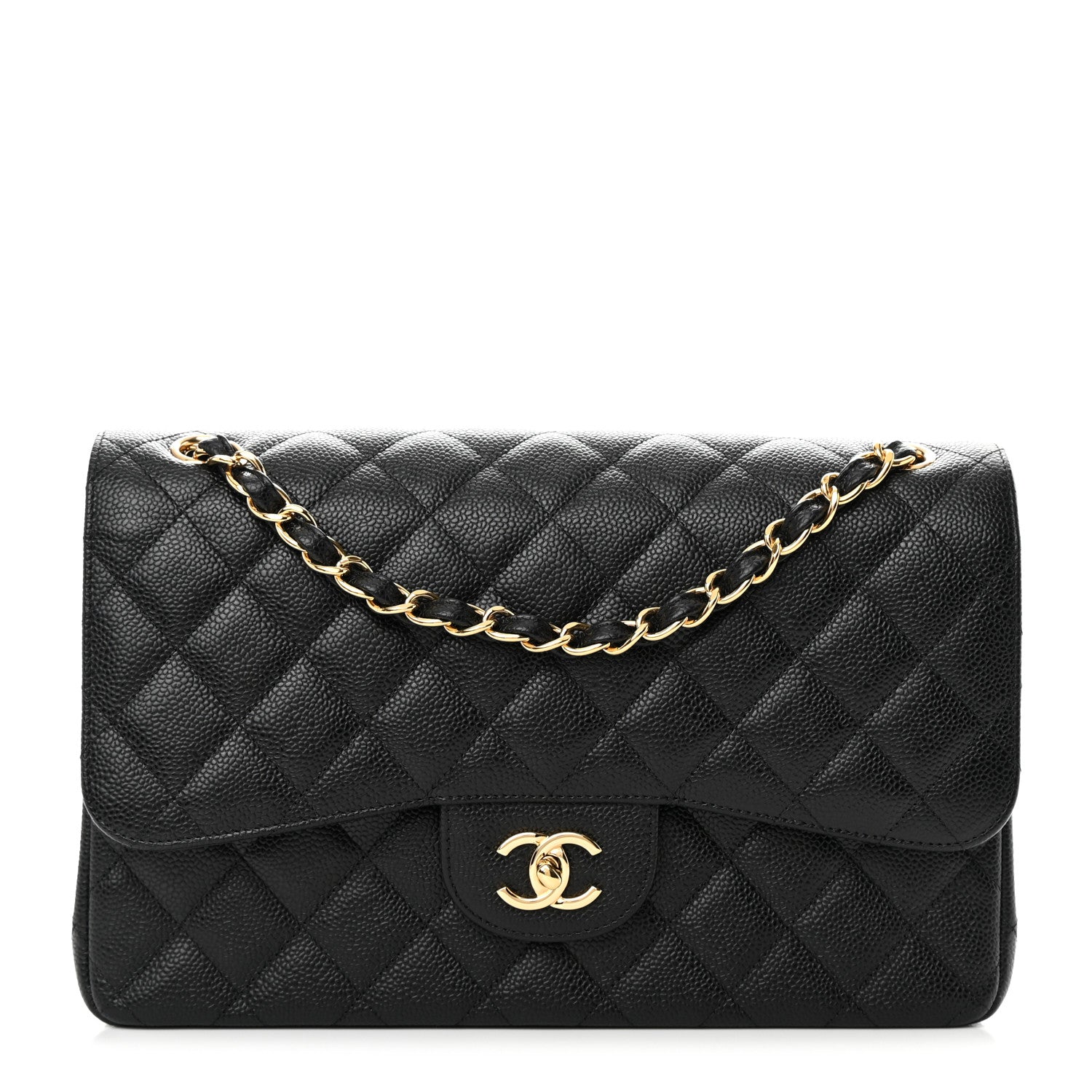Chanel Caviar Quilted Jumbo Double Flap Black 1 of 13