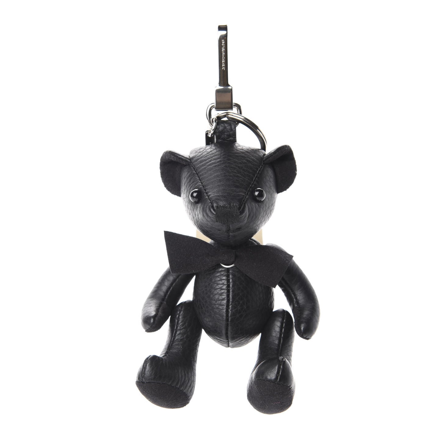 Grained Calfskin Thomas Bear Bag Charm Black