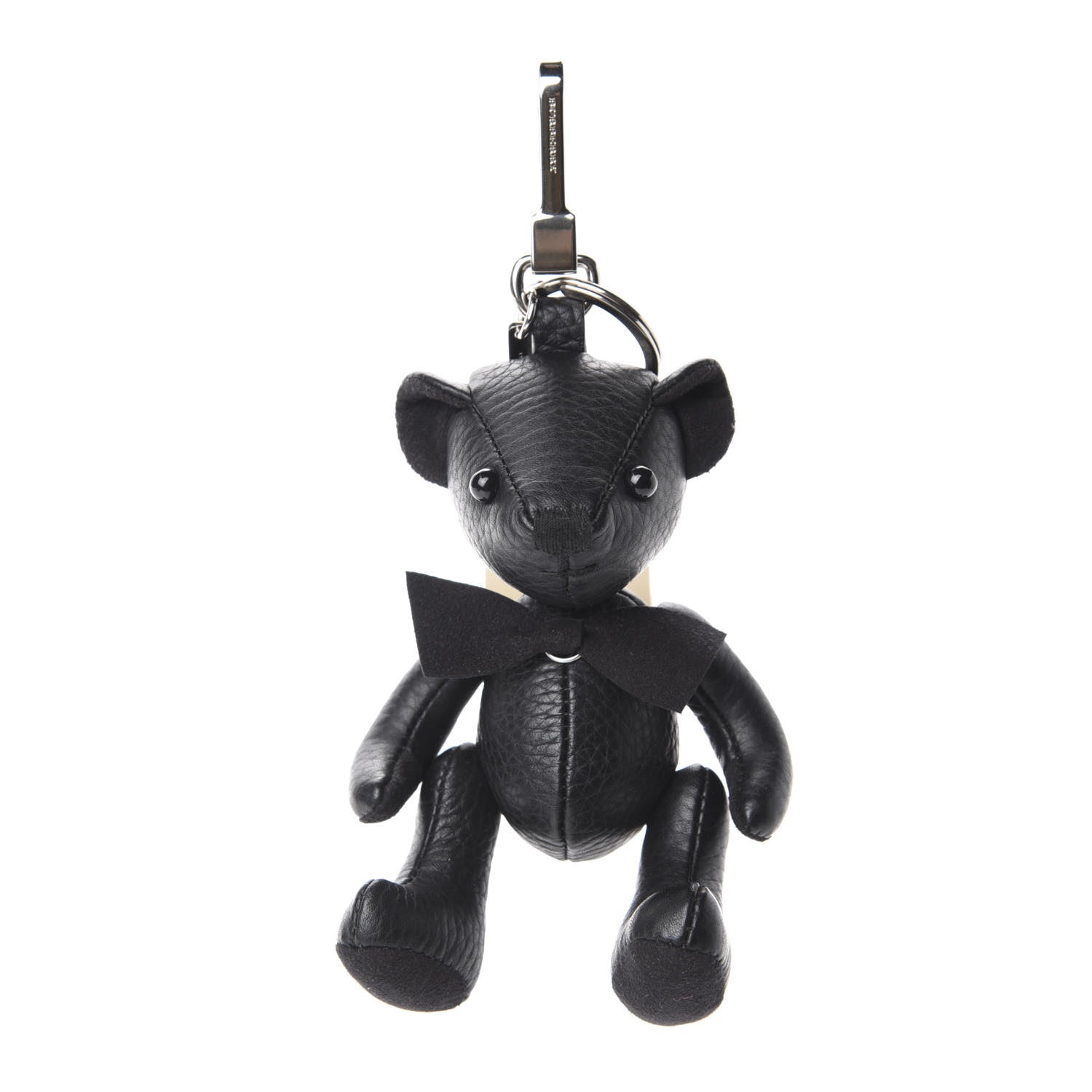 Burberry Grained Calfskin Thomas Bear Bag Charm Black 1 of 3