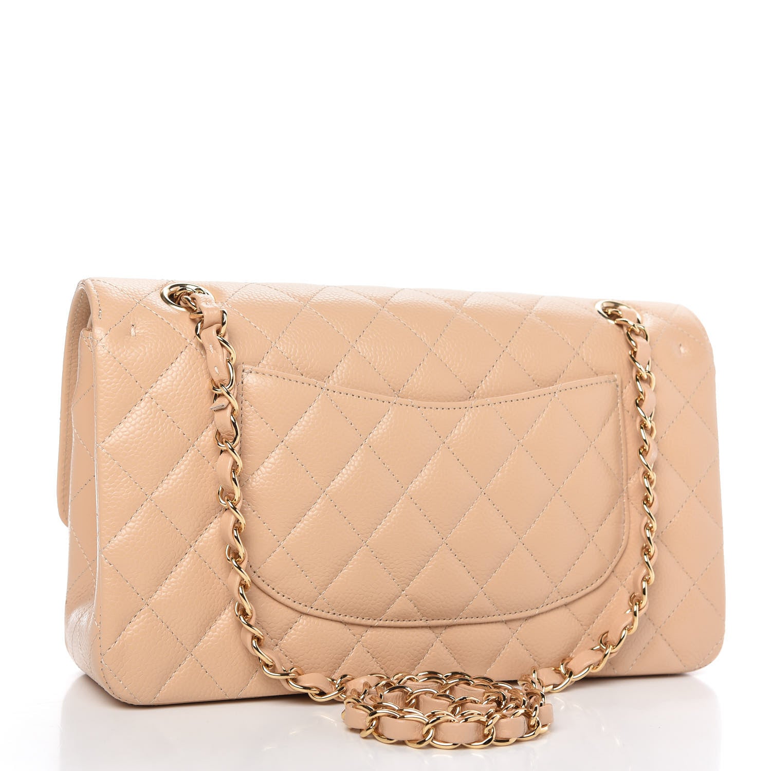Chanel Caviar Quilted Medium Double Flap Beige 3 of 10