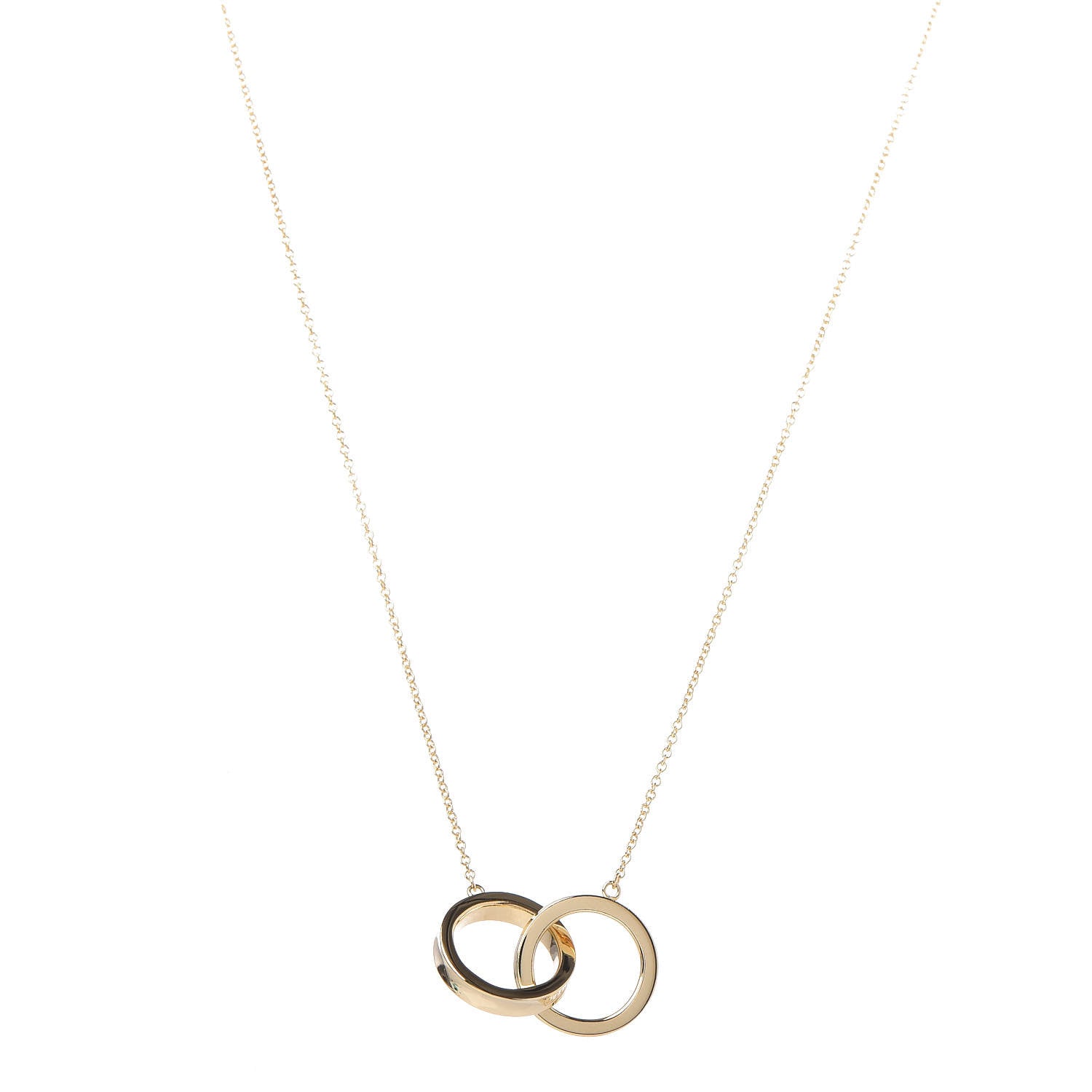 Tiffany 18K Yellow Gold 1837 Interlocking Circles Pendant Necklace 1 of 6
