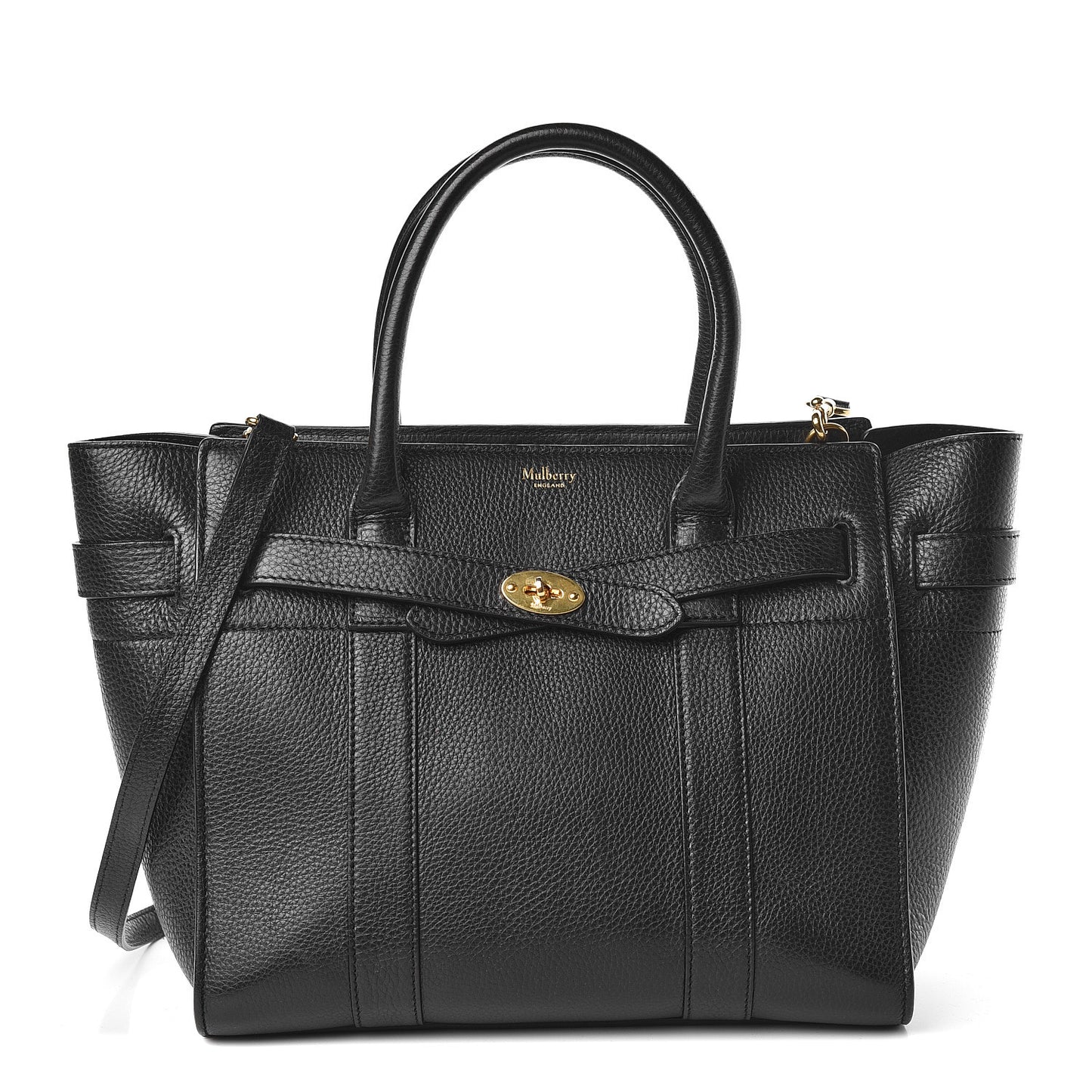 Classic Grain Small Bayswater Zip Tote Black