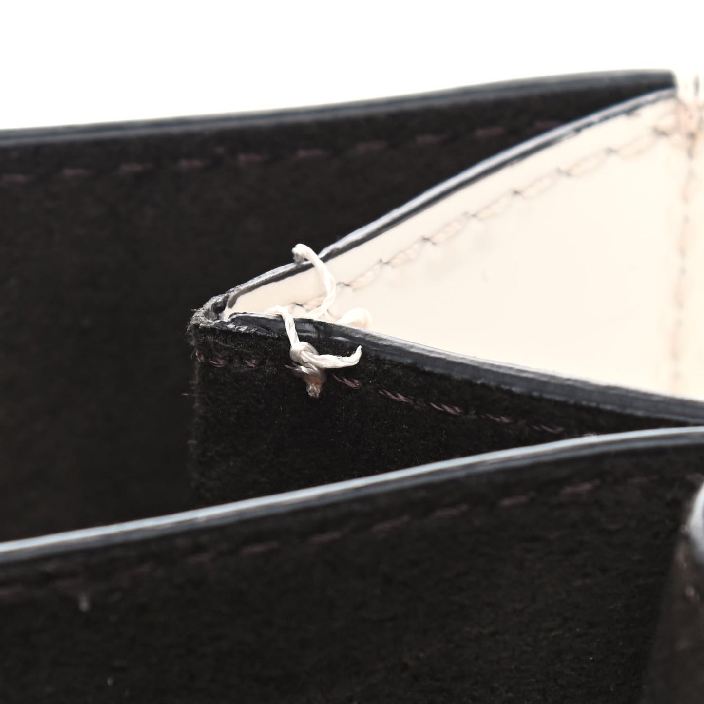 Vitello Vernice Mou Karligraphy Crossbody Bag Latte