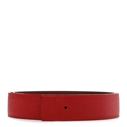 Hermes Epsom Swift 32mm Belt Strap 80 Rouge Casaque Rouge H 1 of 8