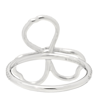 Tiffany Platinum Diamond Open Paper Flowers Ring 51 5.75 2 of 3