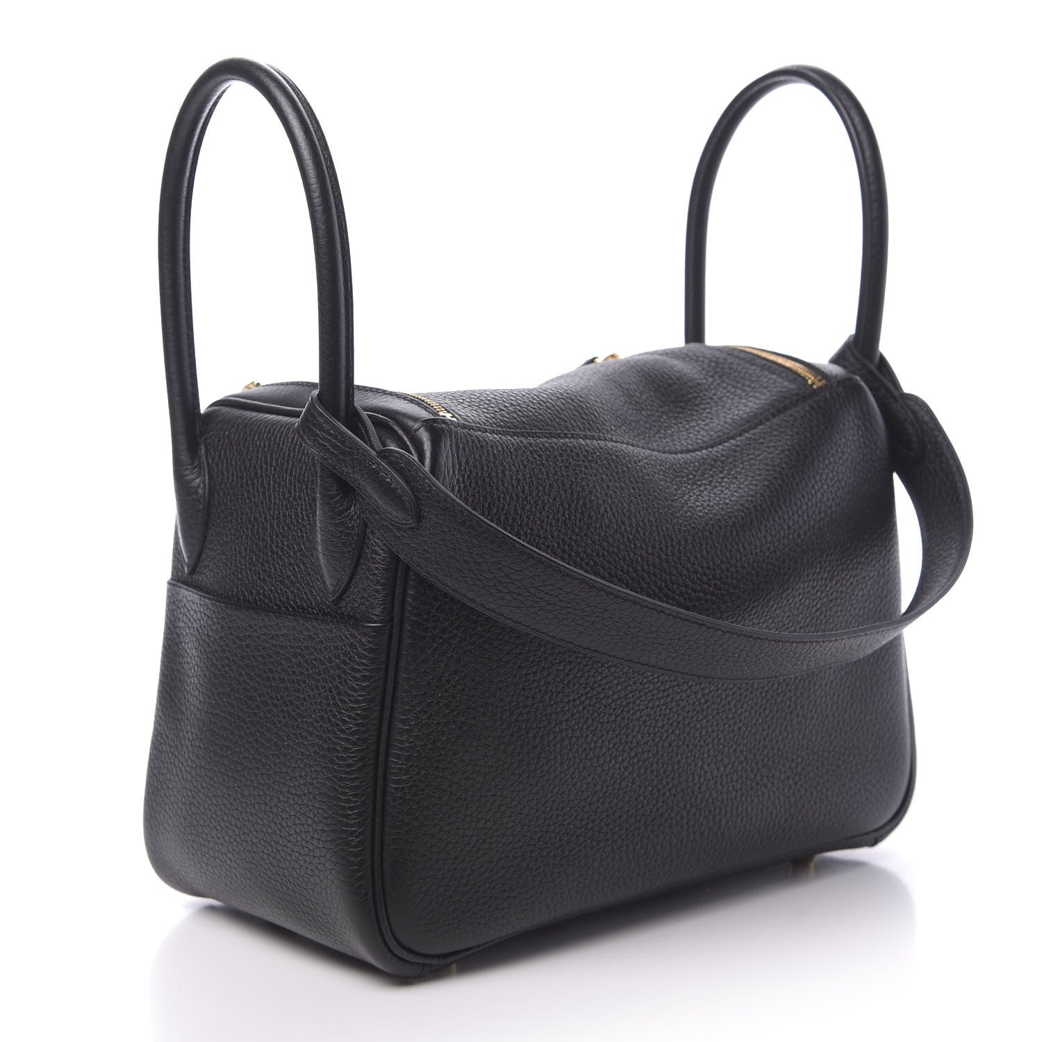 Hermes Taurillon Clemence Lindy 26 Black 3 of 11