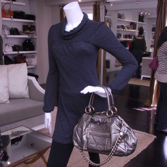 Marc Jacobs Metallic Bronze Patchwork Stam 2 of 11