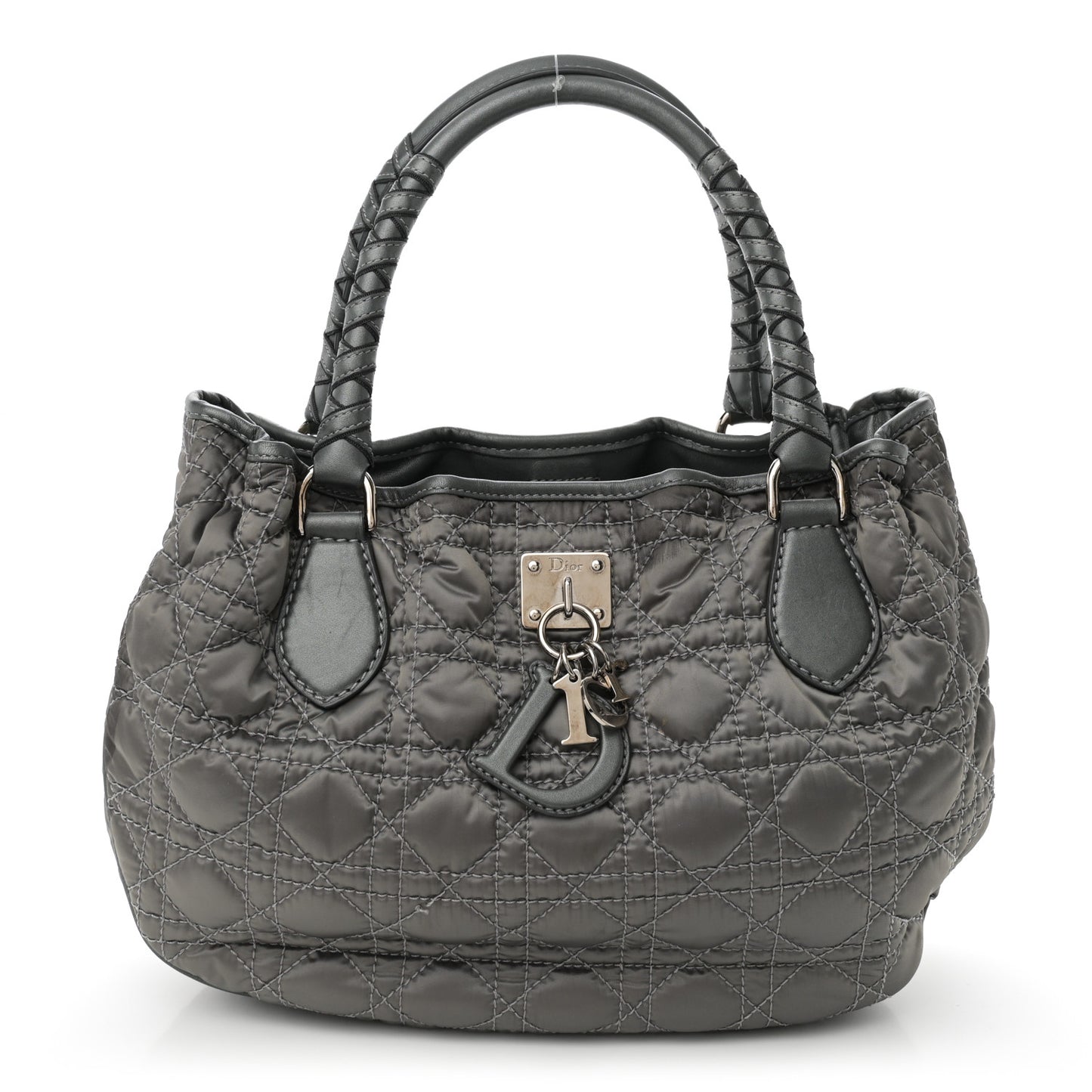 Nylon Cannage Tote Gray
