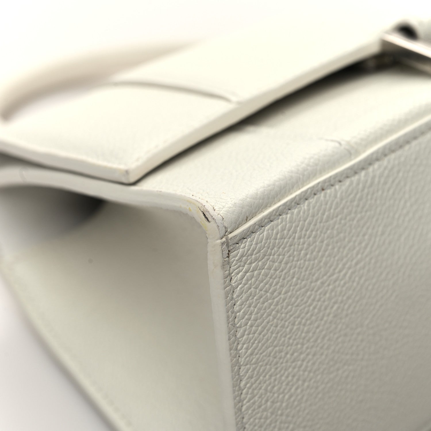 Balenciaga Grained Calfskin Small Hourglass Top Handle Bag White 8 of 14
