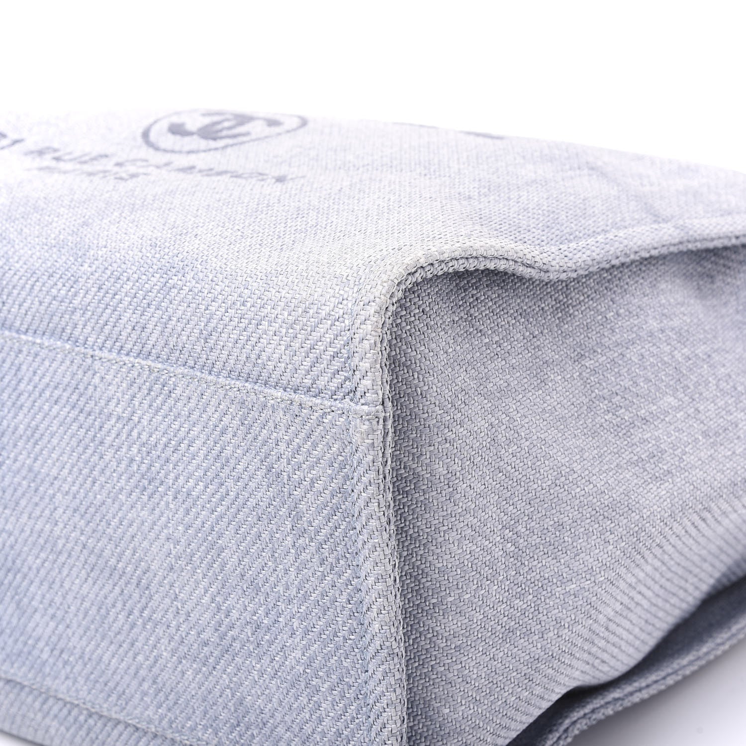 Chanel Canvas Medium Deauville Tote Light Blue 6 of 11