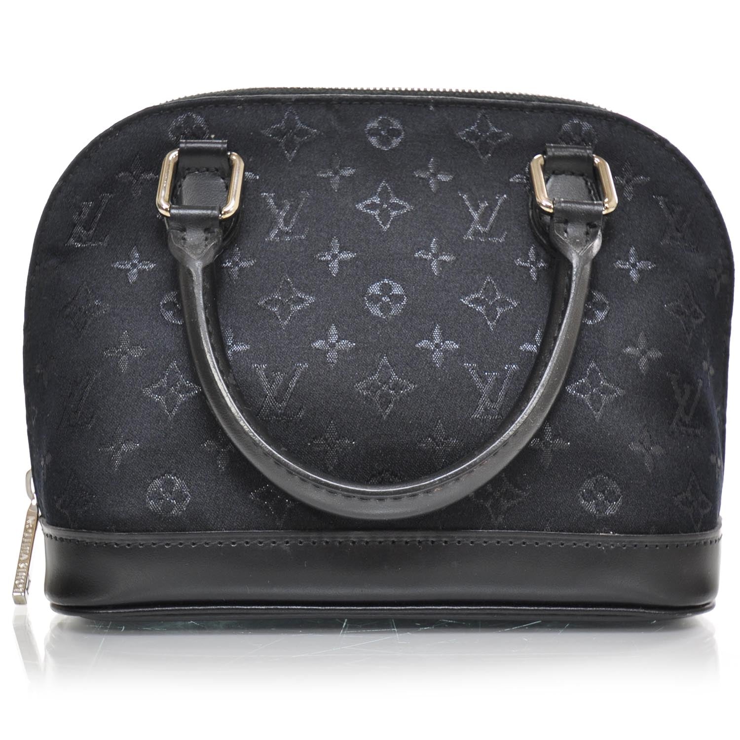 Louis Vuitton Satin Monogram Little Alma Black 1 of 9