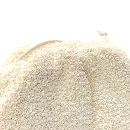 Bottega Veneta BOTTEGA VENETA Boucle Curly Raffia The Mini Pouch White Chalk 11 of 11