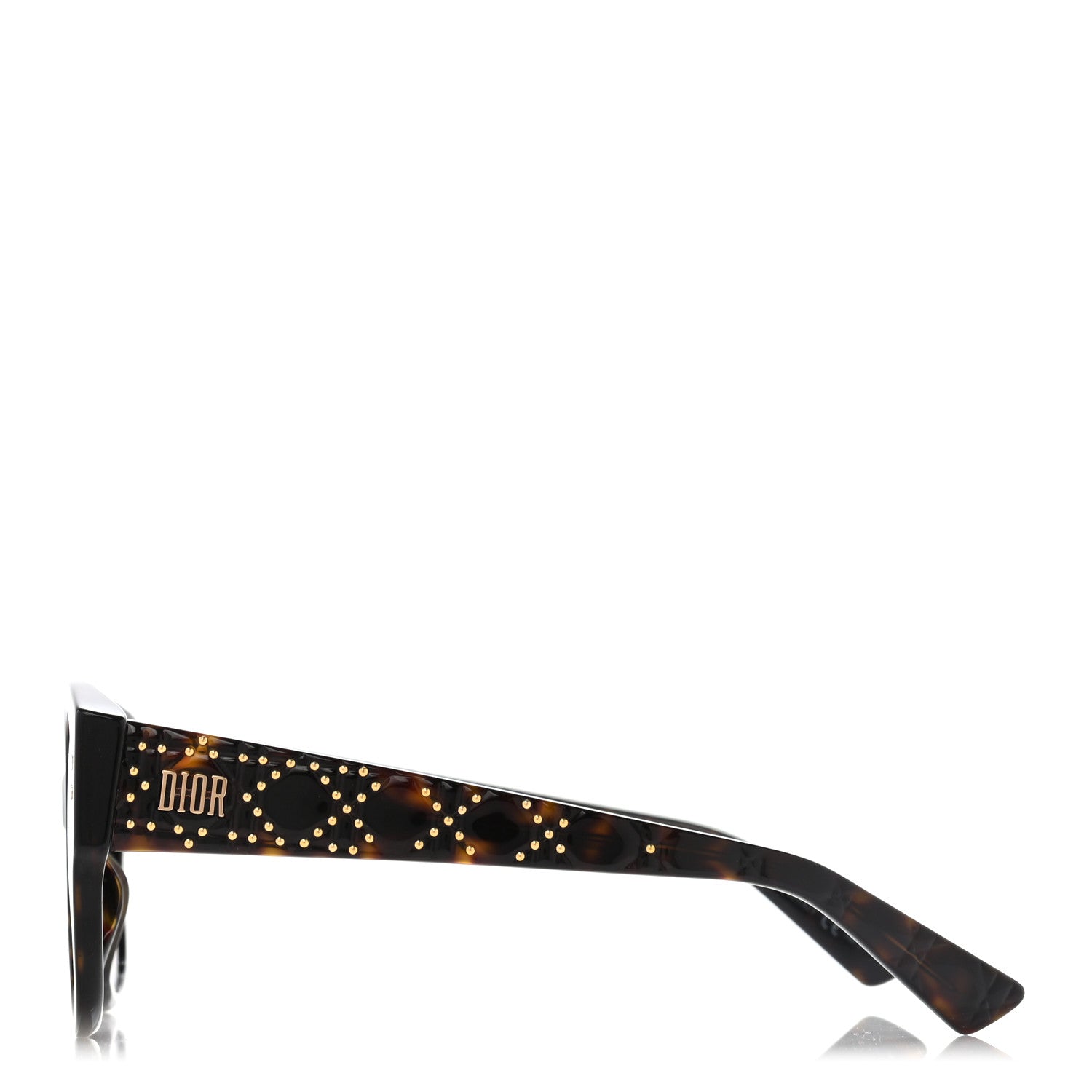 Christian Dior Acetate Cannage Lady Dior Studs Sunglasses Havana 3 of 8